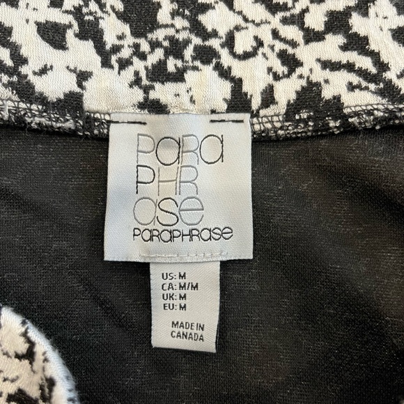 Paraphrase Black & White Patterned Skirt - Medium - Picture 8 of 9